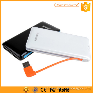 Built-in Cable 5000mAh Power Bank Case for Mi Mobile Phones Samsung